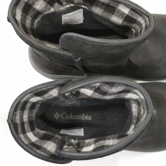 Columbia Bangor Slip Omni-Heat Winter Boot In Black Nubuck And Suede Leather... - Picture 8 of 11